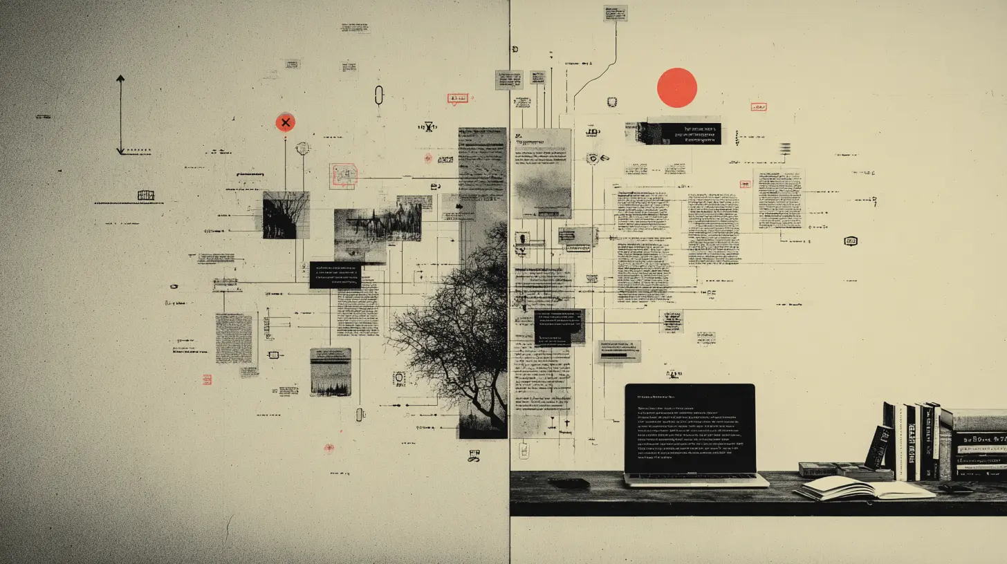 Illustration : algorithmes et visibilité, plateformes vs blog (porte d’entrée et maison)