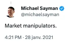 tweet communication de crise robinhood gamestop